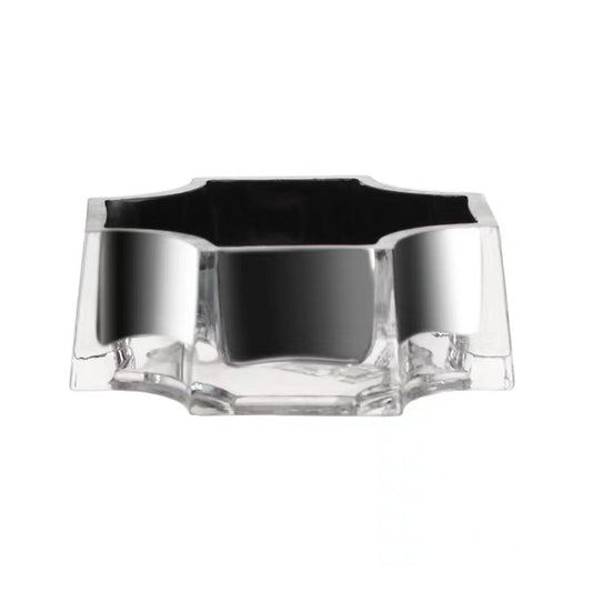 Small bowl or vessel, mirror finish, Modern-Classic Luxury, stylish design, LENOX 04 SIlver