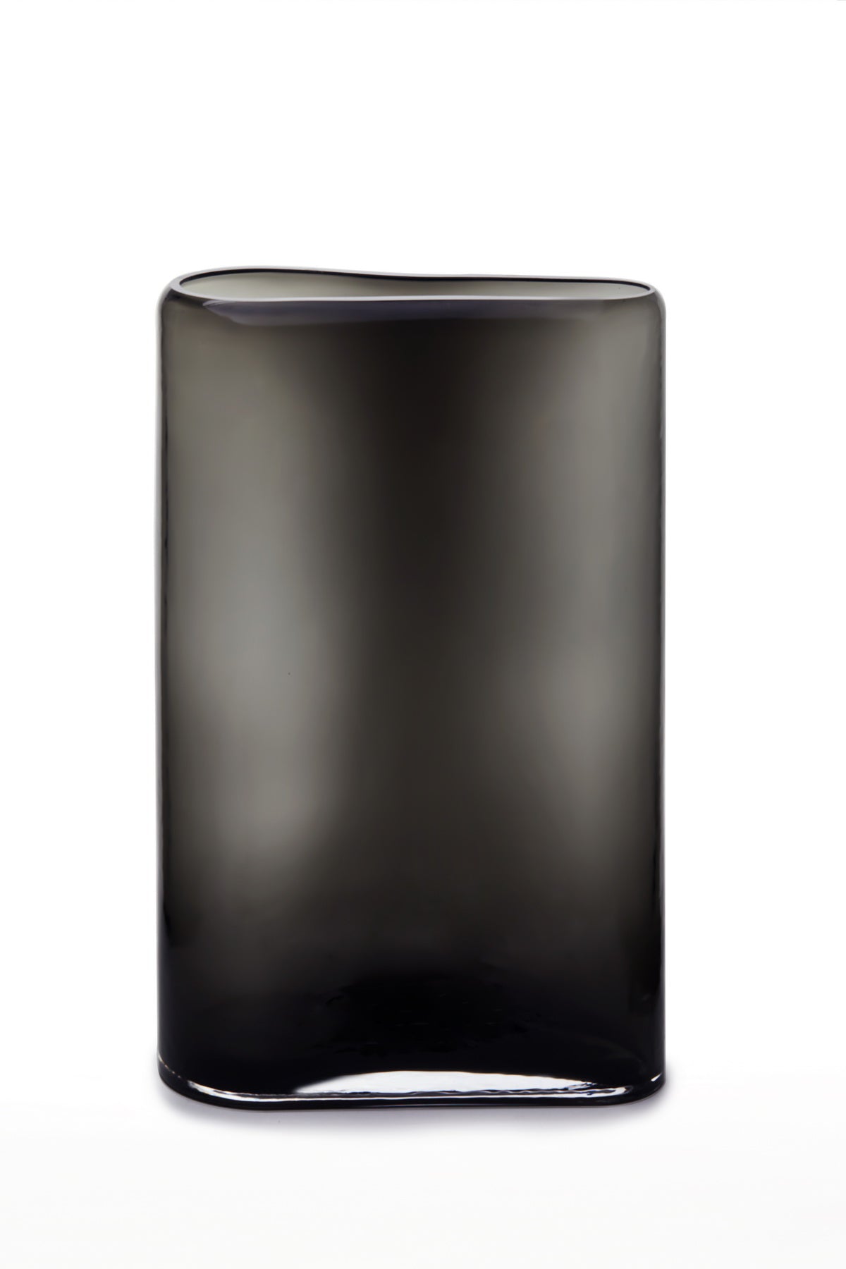 large glass vase assymetric squircle  shape tube,series: BADEN40GR