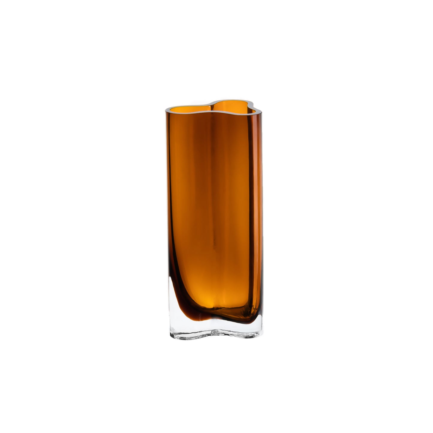 Aalto inspired slim modern vase amber color, CORAL26AM