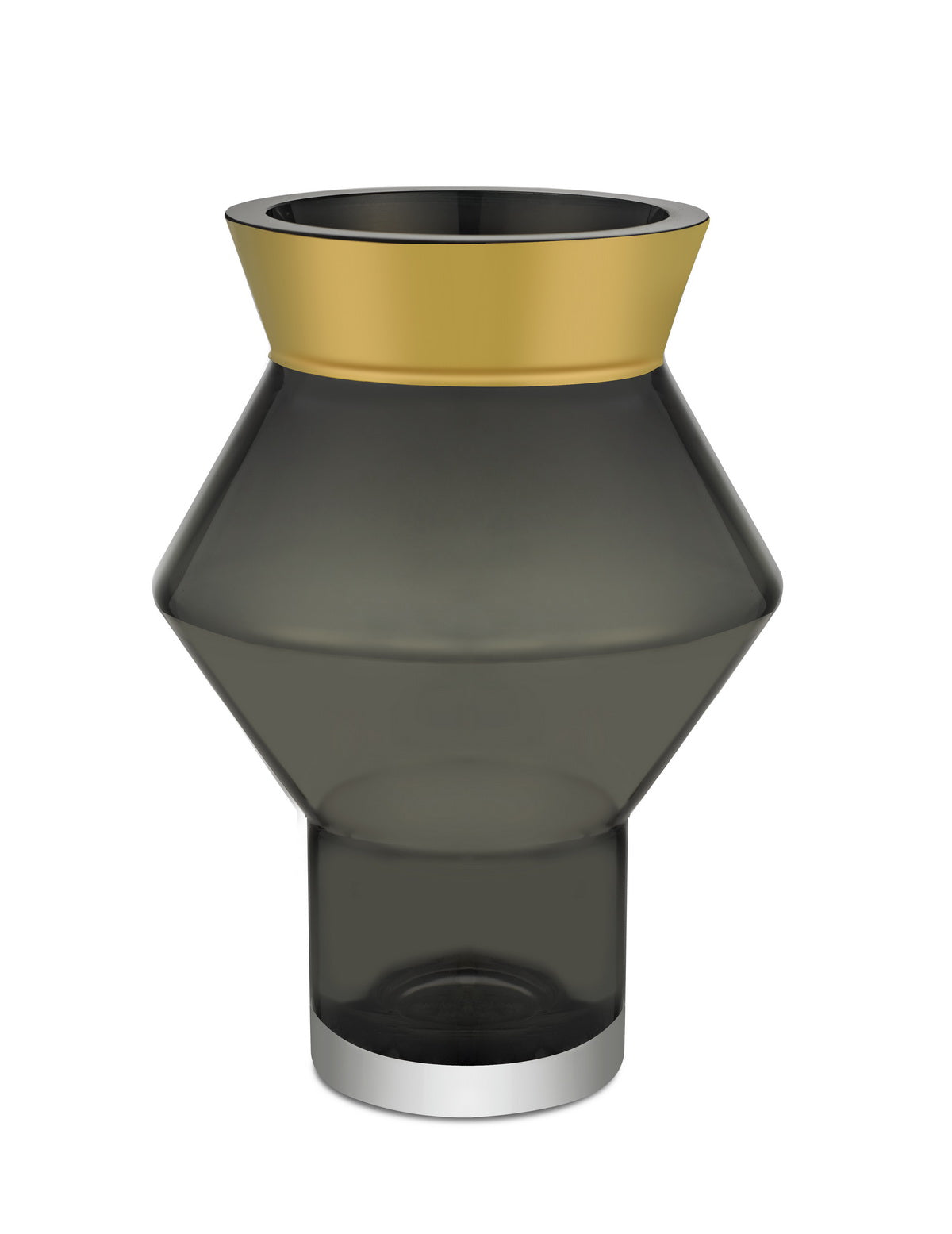 classy glass vase with 24k gold edge, CUZCO