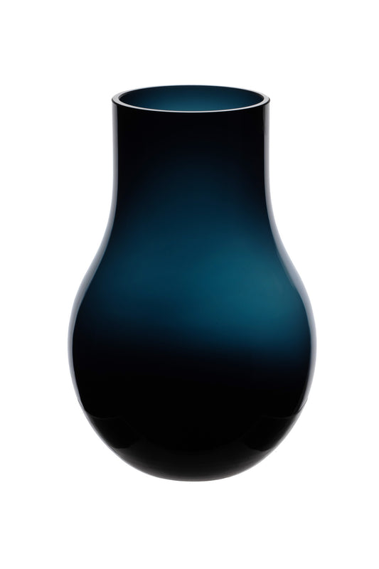 Modern elegant large vase in deep blue quality glass, DAVOS15