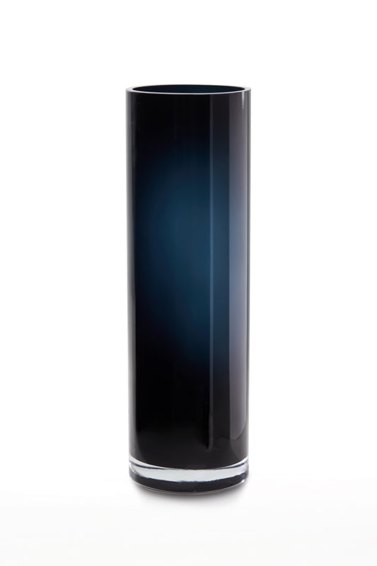 Tall luxury classic cylindric vase ENVIE 48 Ink Blue