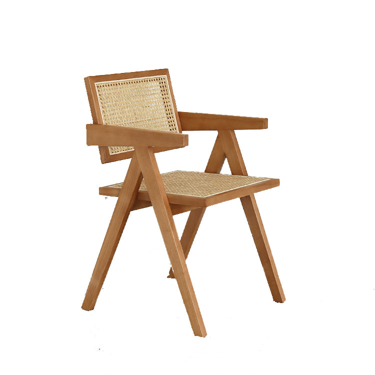 chair Pierre Jeanneret oak + rattan, high quality, cherry