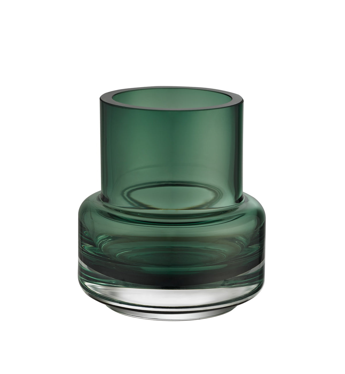 small retro style thick glass vase, green: TYLER 10GE