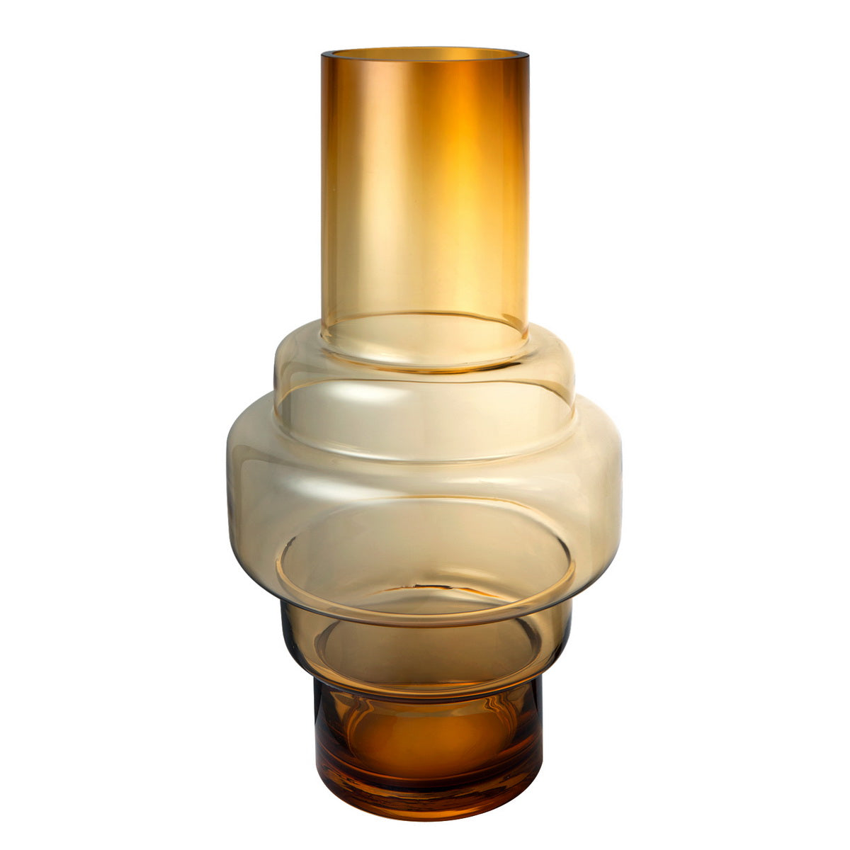 retro style thick glass vase XXL,series: TYLER 46AM, 9mm thick glass luxury edition